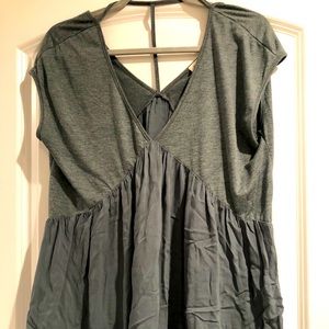 Green V Neck Top